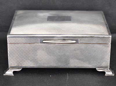 Lot 603 - A George VI hallmarked silver desk top...