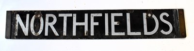 Lot 26 - RAILWAYANA; double-sided enamel destination...