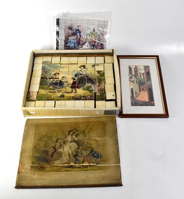 Lot 140 - An early 20th century French woodblock children's puzzle