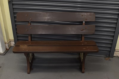 Lot 1 - RAILWAYANA; a GWR platform bench with cast...