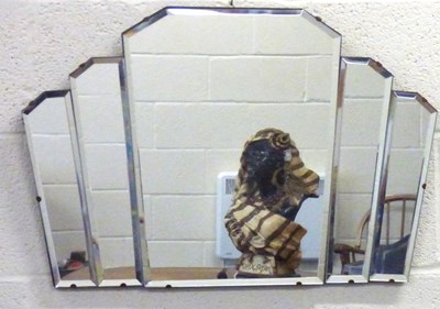 Lot 47 - An Art Deco five-section mirror