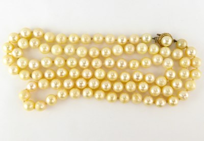 Lot 976 - A vintage single strand cultured pearl...