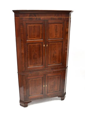 Lot 69 - A Victorian mahogany one-piece large corner...