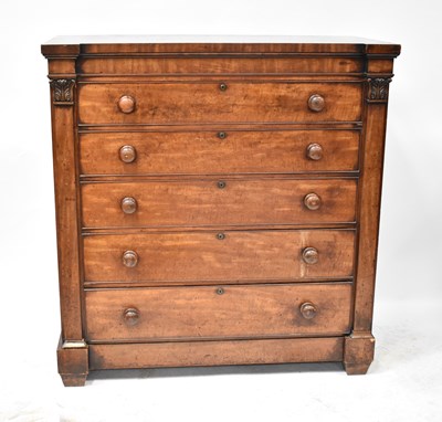 Lot 71 - A large Victorian mahogany Scottish chest of...