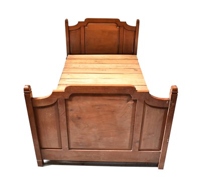 Lot 7 - An Edwardian mahogany single bed, with metal...