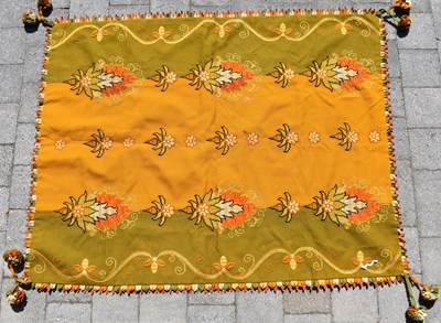 Lot 201 - Three vintage and antique tablecloths to...