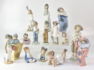 Lot 294 - NAO; thirteen figures of clowns and children...