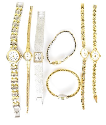 Lot 974 - Seven various ladies' wristwatches to include...