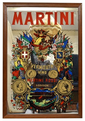 Lot 95 - A 'Martini' advertising mirror with printed...