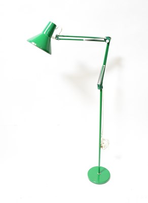 Lot 123 - A green Anglepoise-style standard lamp, height...