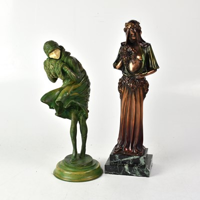 Lot 337 - AFTER D. H. CHIPARUS; a resin figure 'The...