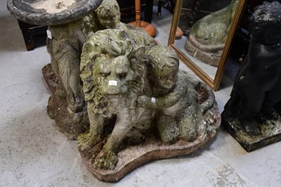 Lot 111 - A pair of composite stone-effect garden...