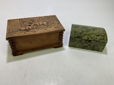Lot 2116 - A Black Forest casket of rectangular form...