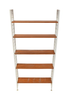 Lot 6 - LADDERAX; a five-tier bookcase, the teak...