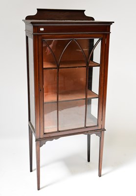 Lot 61 - An Edwardian mahogany line inlaid display...