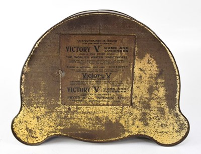 Lot 130 - VICTORY V; a tinplate advertising mantel clock...