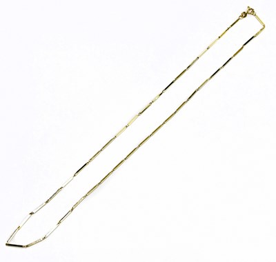 Lot 270 - A 9ct yellow gold barley link chain, length...