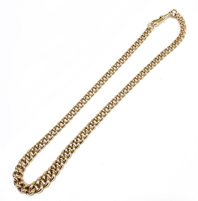 Lot 223 - A 9ct rose gold graduated fob chain with...