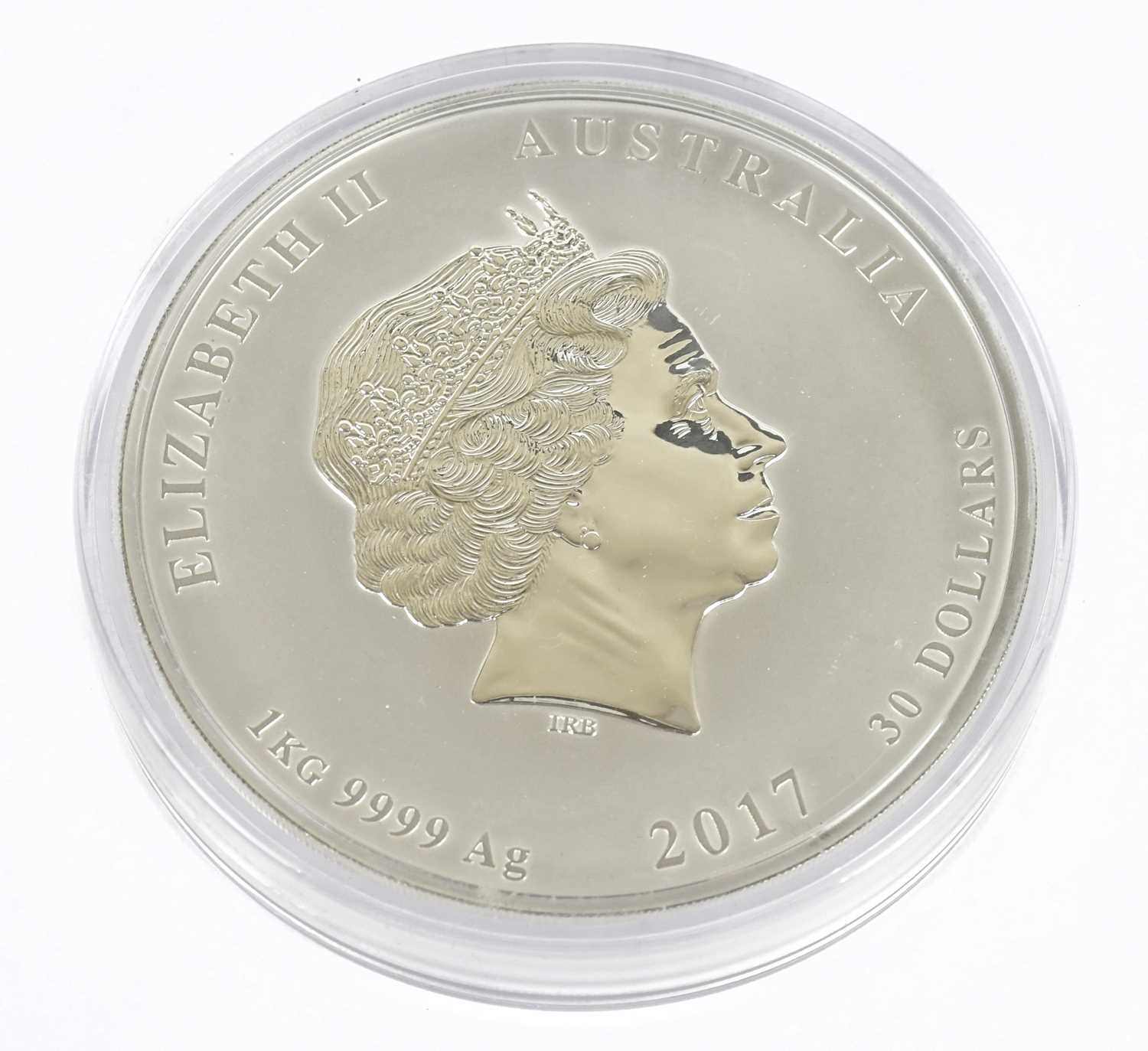 Lot 1408 - A 2017 Australian $30 1kg 9999 grade silver...