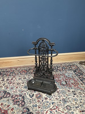 Lot 2144 - A Victorian style cast iron stick stand, with...