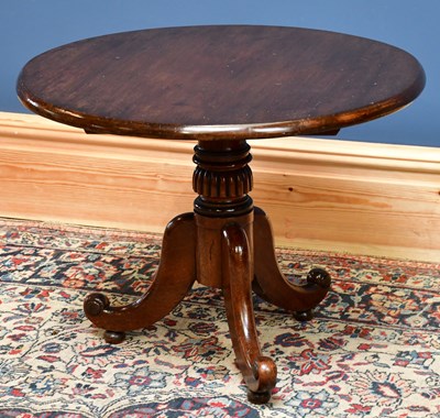 Lot 2492 - A 19th century mahogany tripod coffee table on...