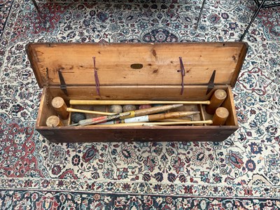 Lot 2380 - JOHN JACQUES & SONS LTD; a pine cased croquet...