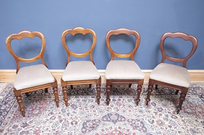 Lot 2524 - A set of four early Victorian mahogany balloon...