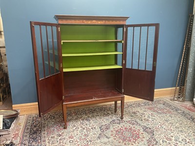 Lot 2412 - An Edwardian inlaid mahogany display cabinet,...