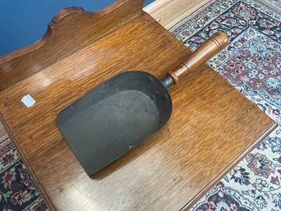 Lot 2482 - An oak coal purdonium with copper liner, 64cm...