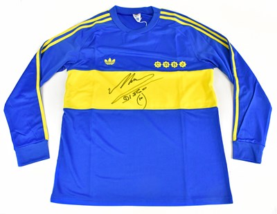 Lot 2208 - DIEGO MARADONA; a signed Boca Juniors Adidas...