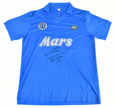 Lot 2209 - DIEGO MARADONA; a signed Napoli shirt, signed...