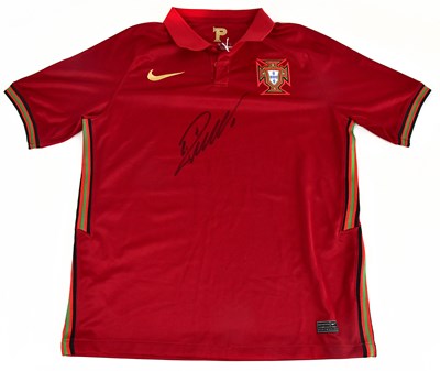 Lot 2190 - CRISTIANO RONALDO; a signed Portugal shirt,...