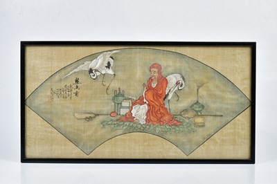 Lot 1012 - A Chinese Qianlong period watercolour, a...