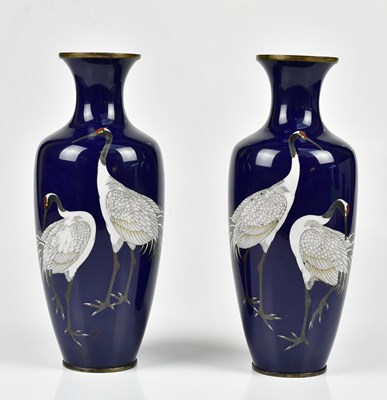 Lot 1162 - A pair of Japanese Meiji period cloisonne...