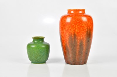 Lot 219 - PILKINGTONS ROYAL LANCASTRIAN; an orange vase,...