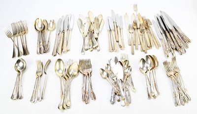 Lot 240 - A collection of silver plated cutlery, various...