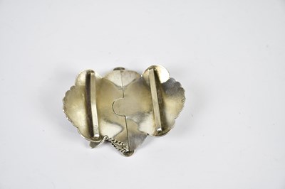 Lot 1330 - A Russian silver niello belt buckle, with...