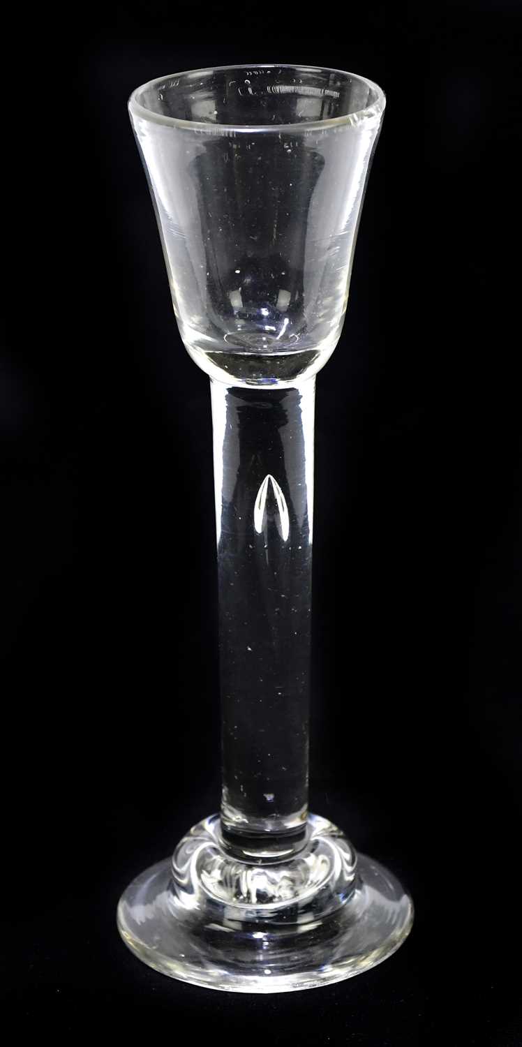 Lot 1790 - An 18th century Irish wine glass, the bell...