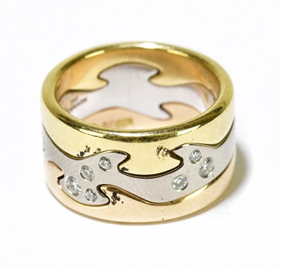 Lot 7 - GEORG JENSEN; an 18ct three colour gold and...