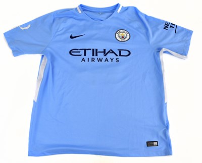 Lot 2198 - SERGIO AGUERO; a signed Manchester City shirt,...