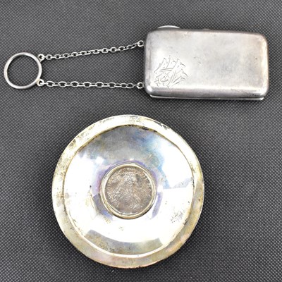 Lot 769 - A hallmarked silver cigarette case with...