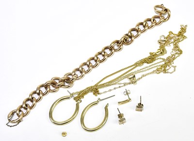 Lot 367 - A group of 9ct rose gold, yellow gold, and...