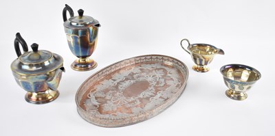 Lot 610 - VINERS OF SHEFFIELD; a four piece silver...