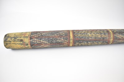 Lot 519 - An Aboriginal stick/pole with painted...
