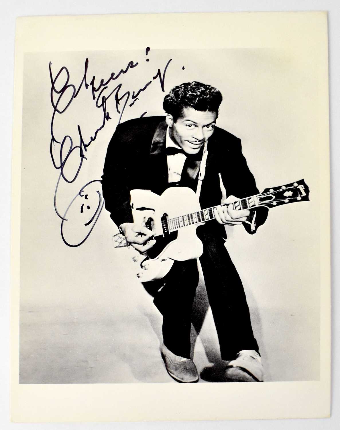 Lot 511 - CHUCK BERRY; a black and white promotional...