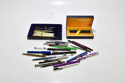 Lot 2057 - A small collection of mixed fountain pens and...