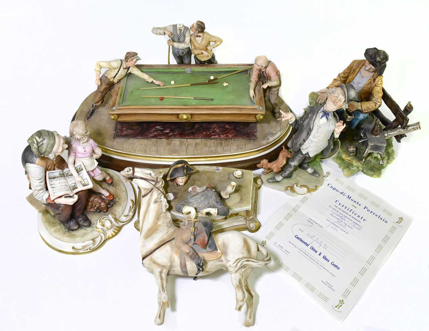 Lot 1762 - MOLI FOR CAPODIMONTE; a figure group 'Grandpa...