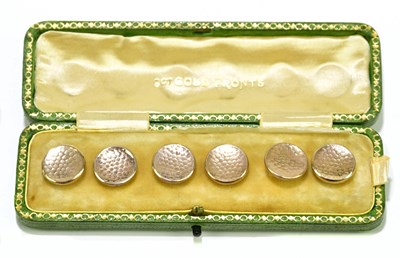 Lot 339 - A cased set of six mother of pearl backed and...