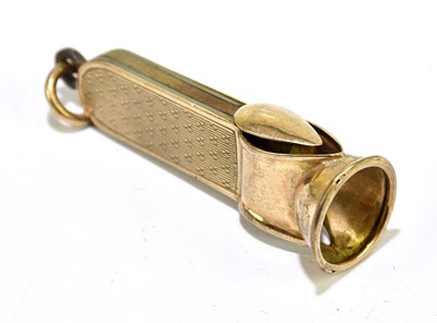 Lot 350 - A 9ct yellow gold cigar cutter, length 40mm,...