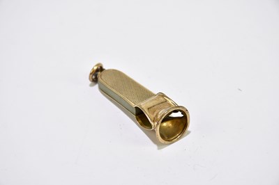 Lot 350 - A 9ct yellow gold cigar cutter, length 40mm,...